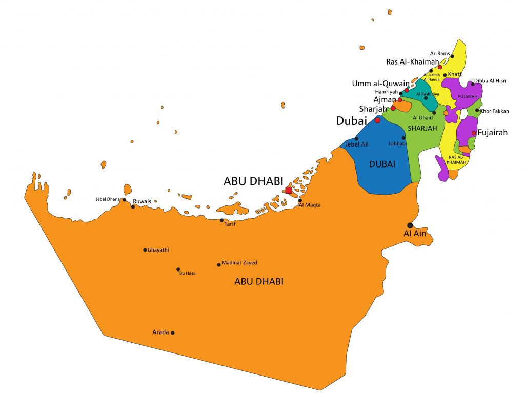 UAE map